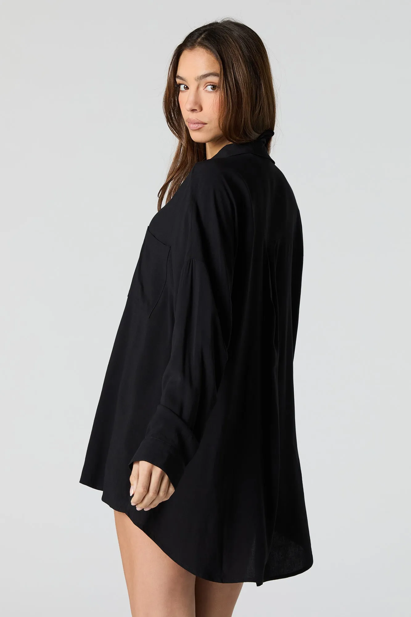 Oversized Button-Up Top Cover Up sold by Urban Planet product image thumbnail 2