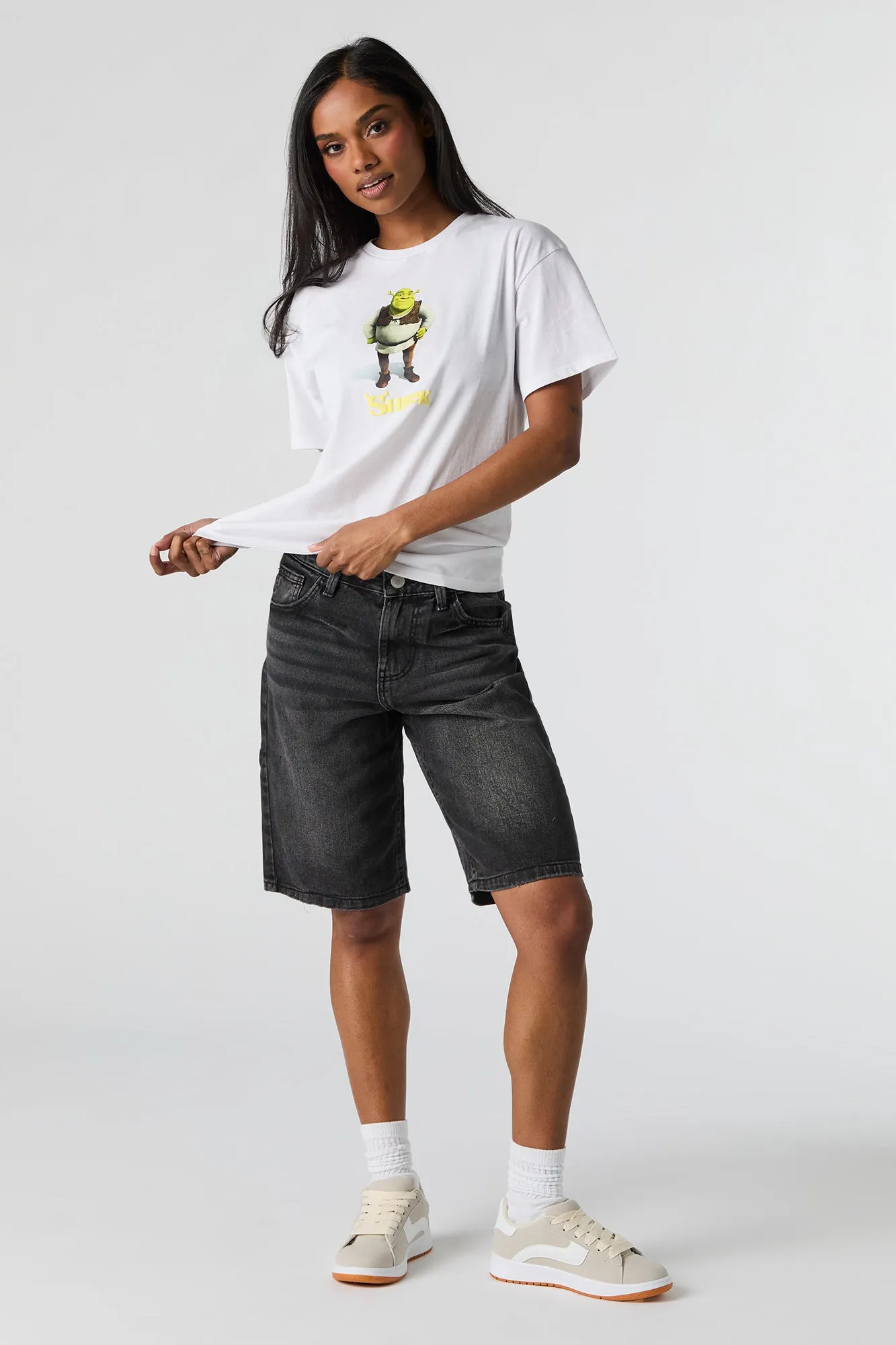 T-shirt de coupe garçonne à imprimé Shrek sold by Urban Planet product image thumbnail 3