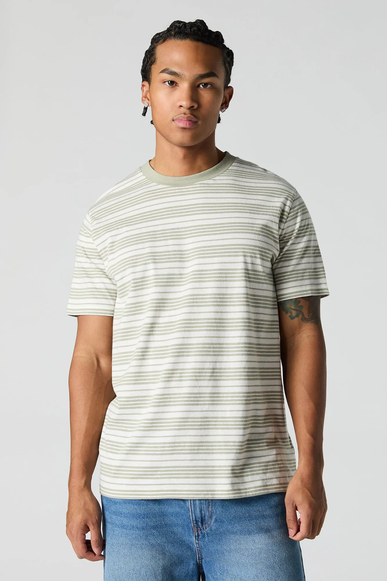 T-shirt rayé ras du cou sold by Urban Planet product image thumbnail 4