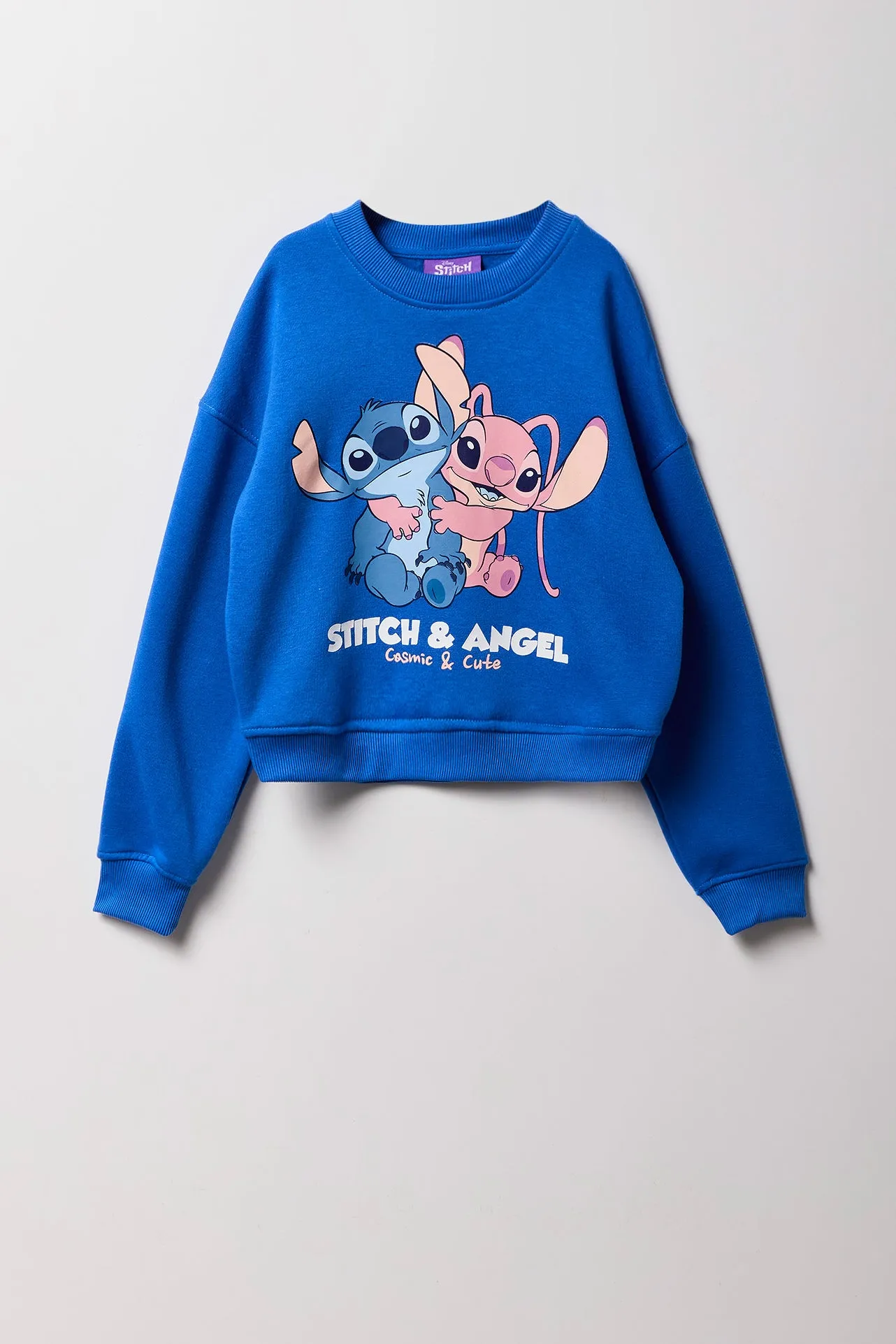 Girls Stitch & Angel Graphic Fleece Sweatshirt sold by Urban Planet