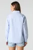 Striped Oversized Button-Up Top sold by Urban Planet