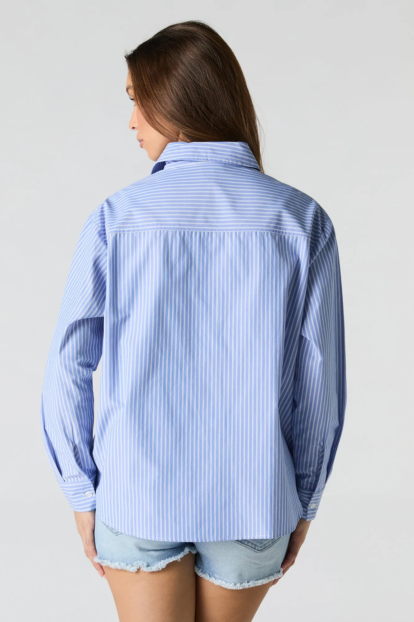Striped Oversized Button-Up Top sold by Urban Planet product image thumbnail 5