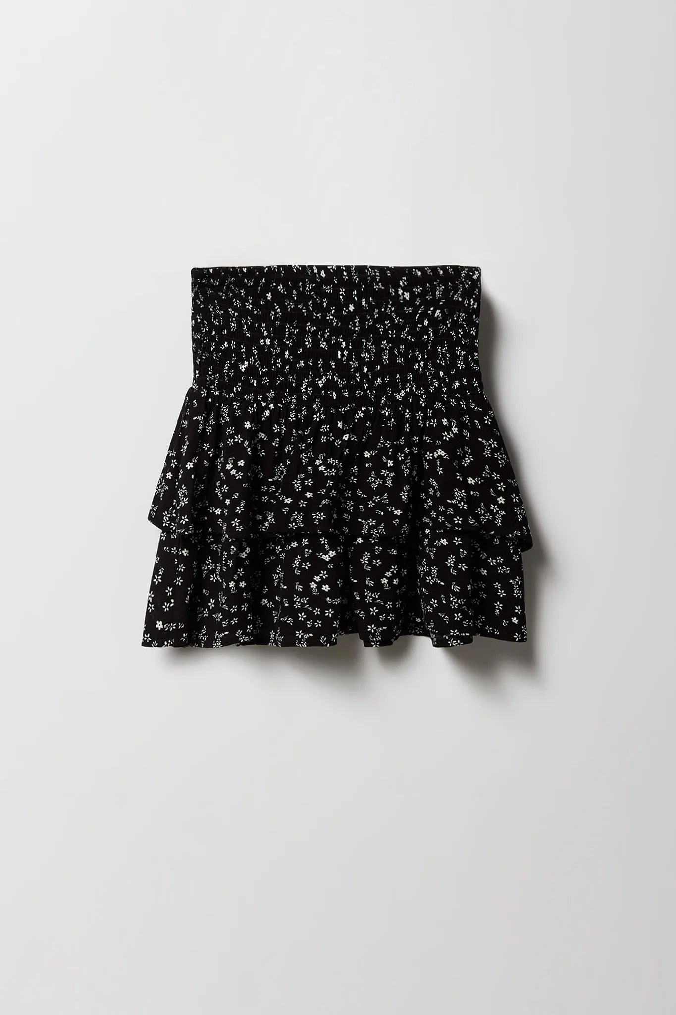 Girls Floral Smocked Tiered Skort sold by Urban Planet product image thumbnail 3