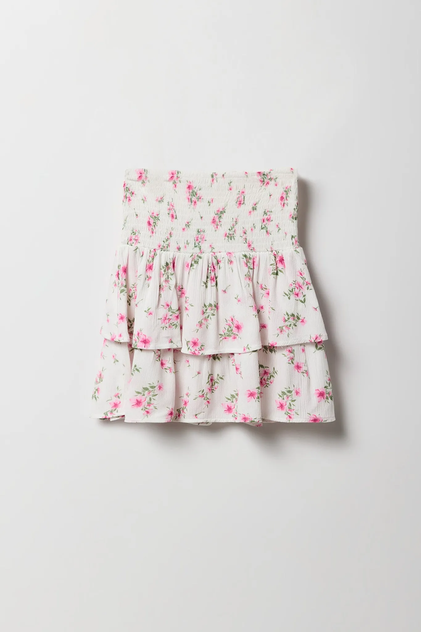 Girls Floral Smocked Tiered Skort sold by Urban Planet product image thumbnail 5