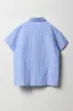 Girls Oversized Striped Button-Up Short Sleeve Top sold by Urban Planet