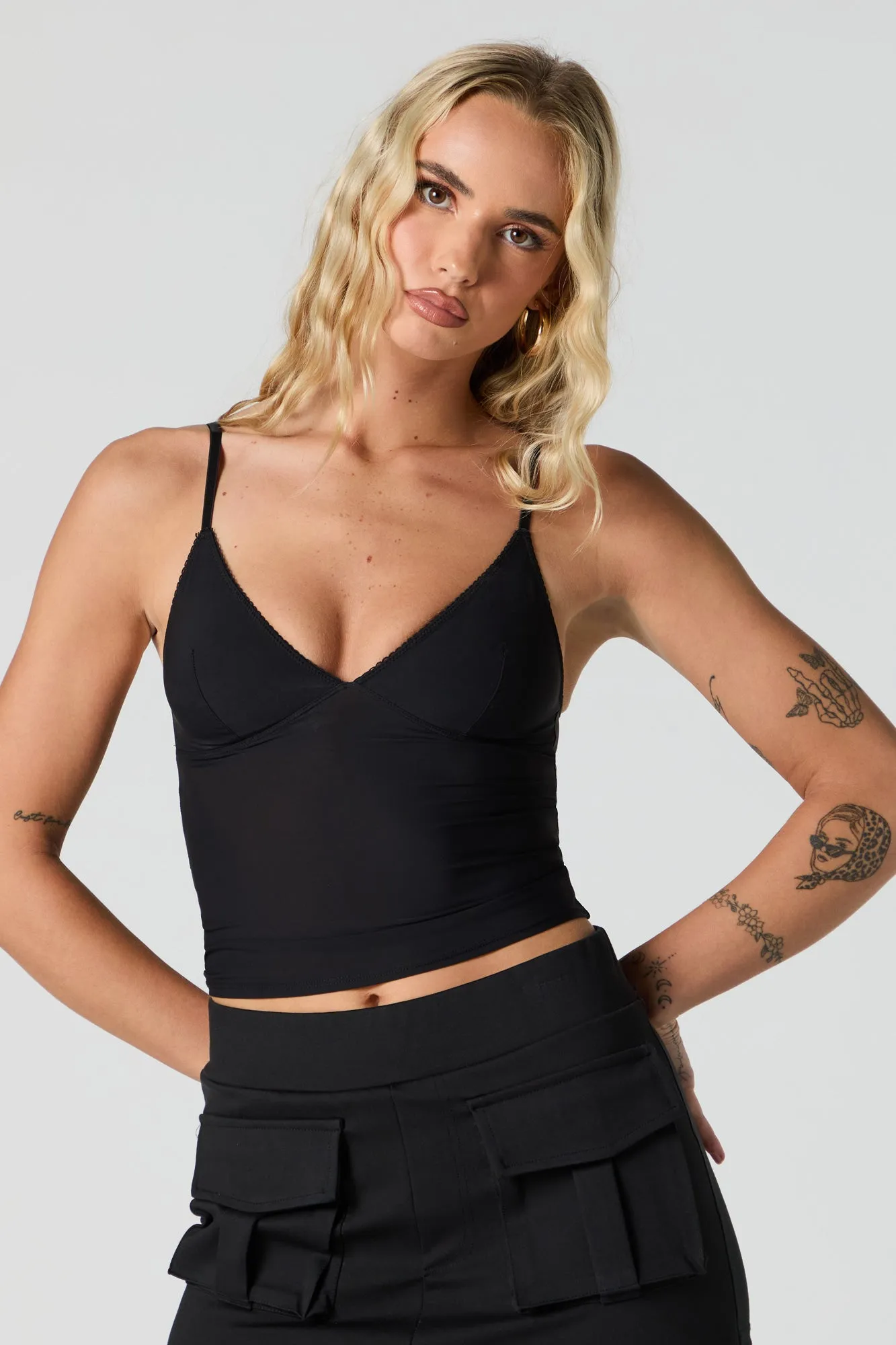 Mesh V-Neck Cami sold by Urban Planet product image thumbnail 4