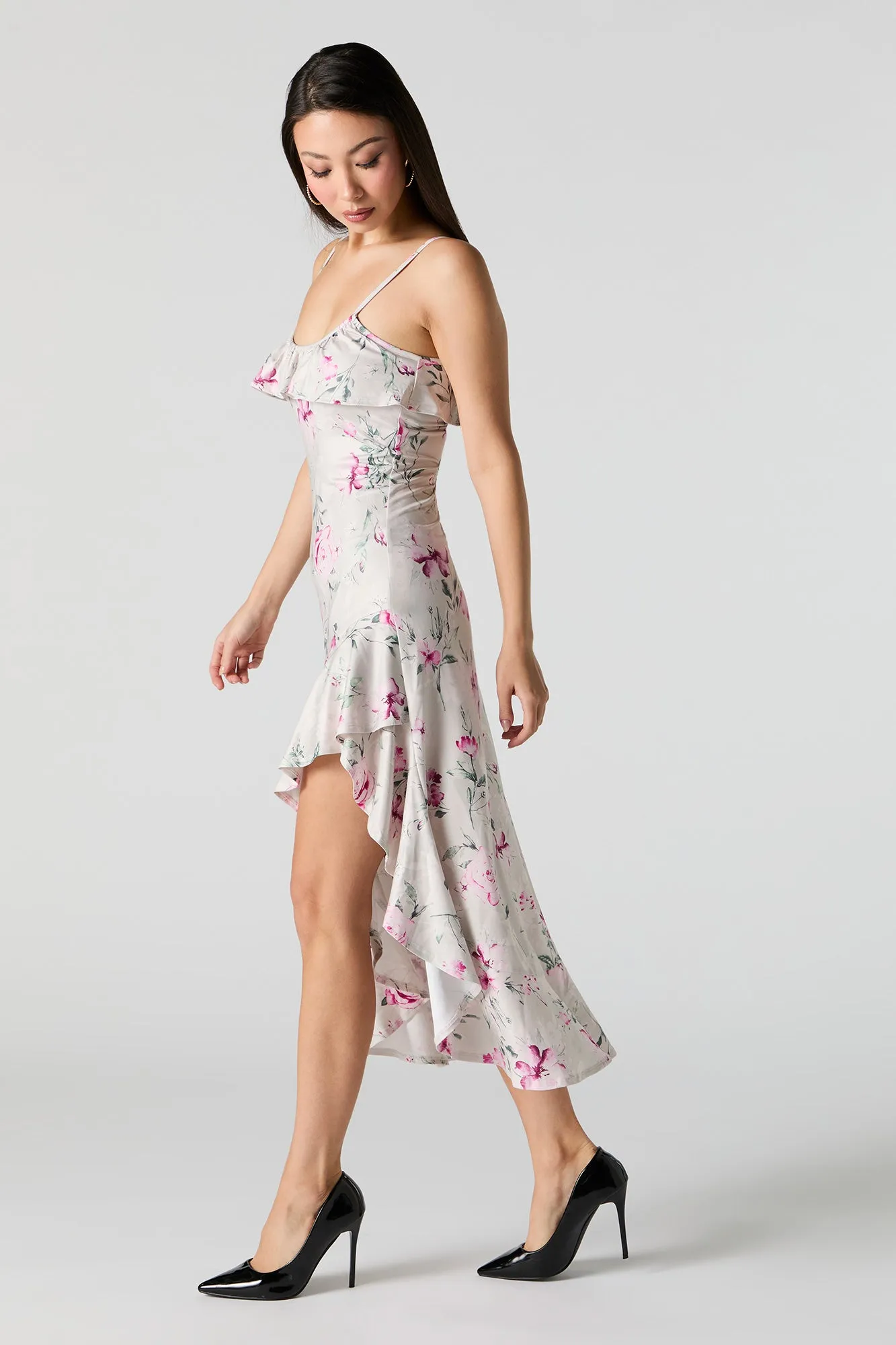 Ruffle Asymmetrical Midi Dress sold by Urban Planet product image thumbnail 2