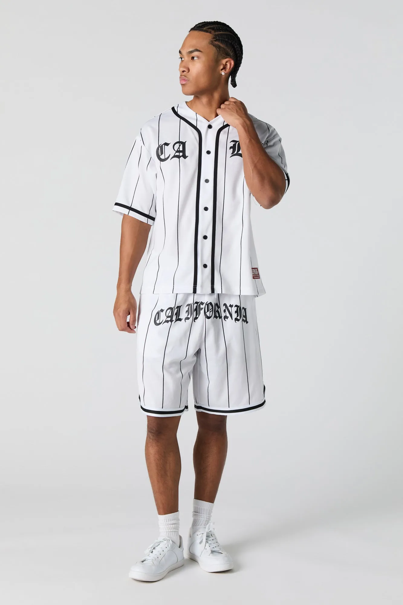 Jersey de baseball en filet à imprimé City sold by Urban Planet product image thumbnail 3