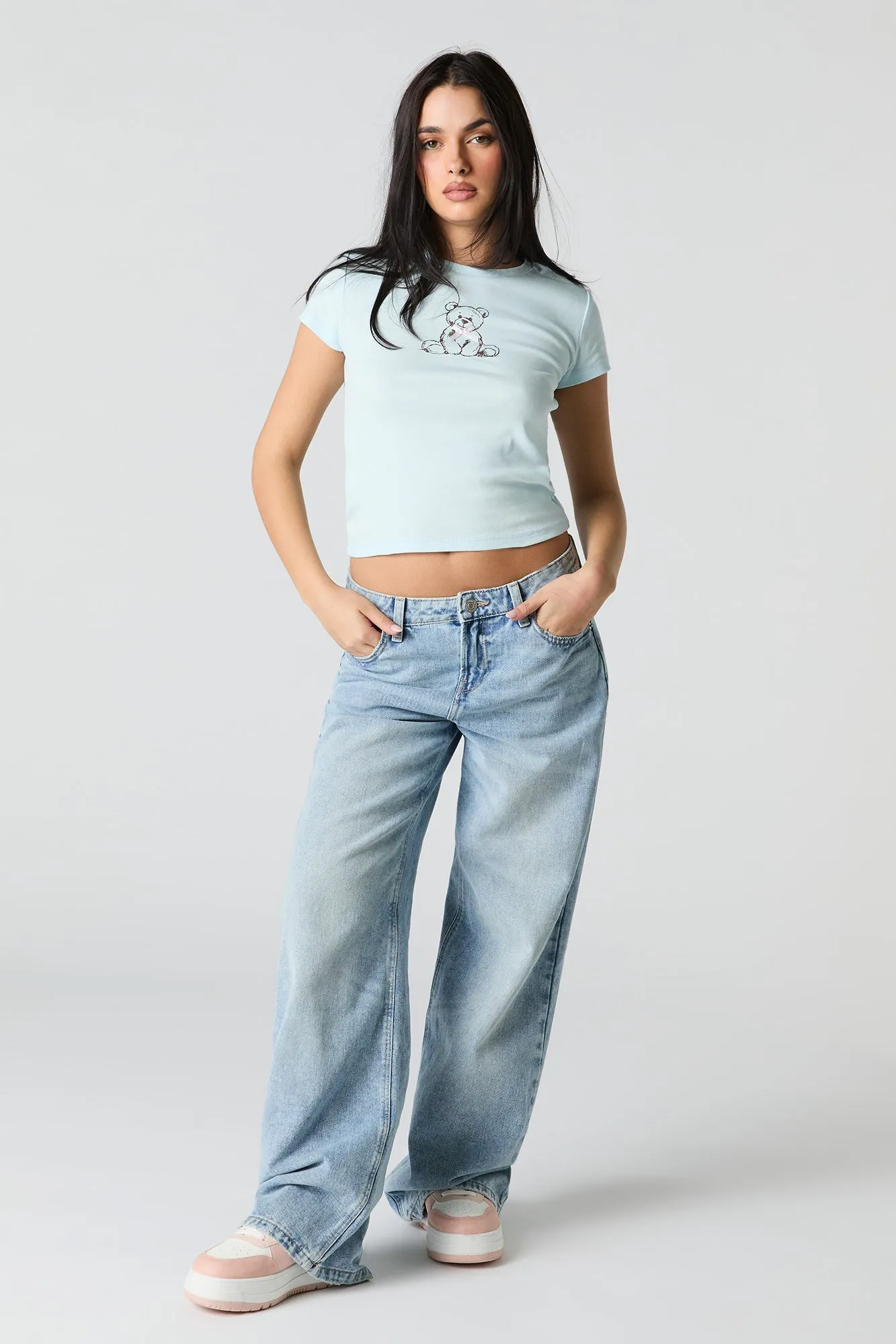 T-shirt écourté à imprimé sold by Urban Planet product image thumbnail 3