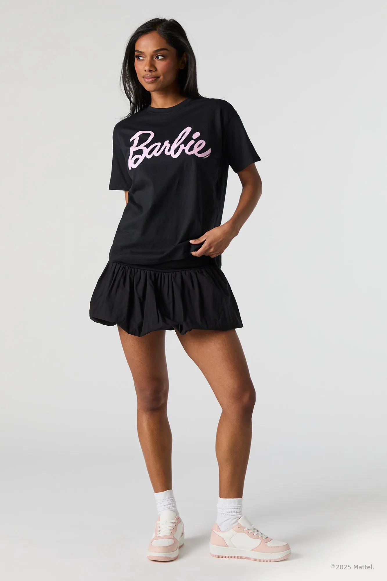 Barbie™ Glitter Graphic Boyfriend T-Shirt sold by Urban Planet product image thumbnail 3
