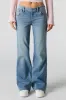 Bow Embroidered Low Rise Flare Jean sold by Urban Planet