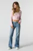 Bow Embroidered Low Rise Flare Jean sold by Urban Planet