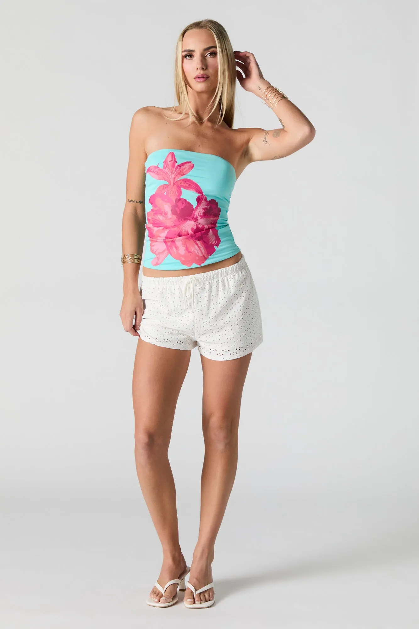 Flower Graphic Tube Top sold by Urban Planet product image thumbnail 3
