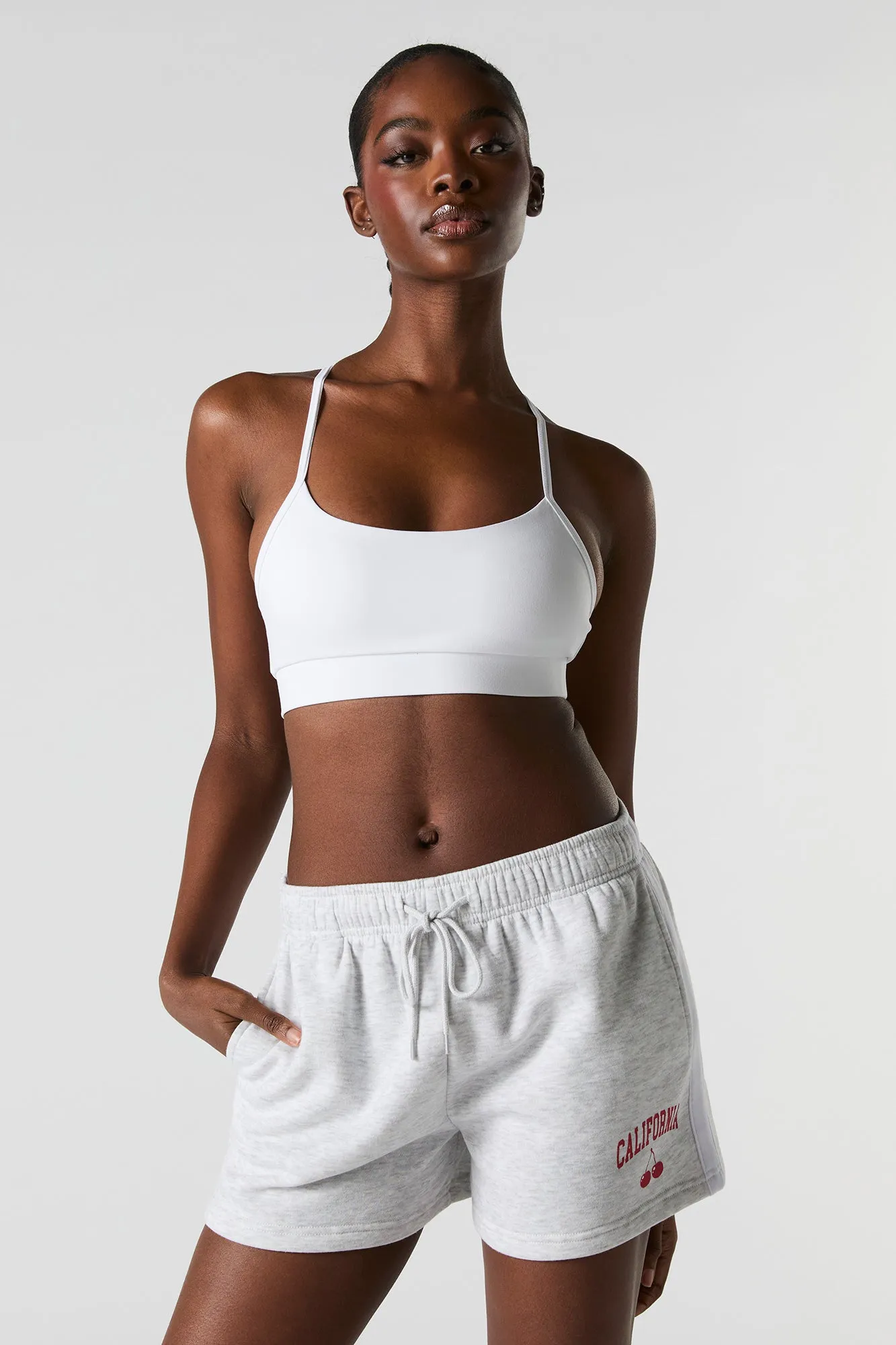 Short en molleton imprimé à taille haute sold by Urban Planet