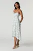 Floral Tie Front High Low Maxi Dress sold by Urban Planet