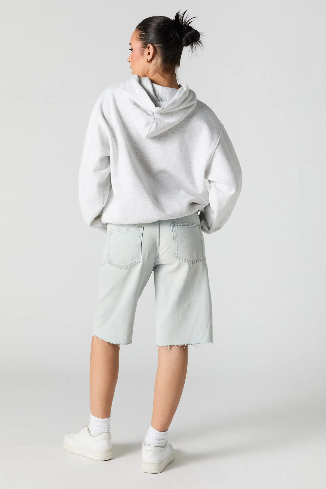 Light Wash Distressed Jort sold by Urban Planet product image thumbnail 3