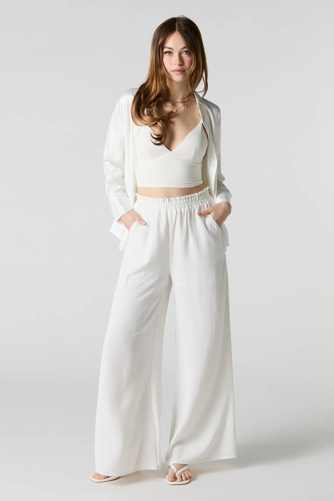Flowy Wide Leg Pant sold by Urban Planet