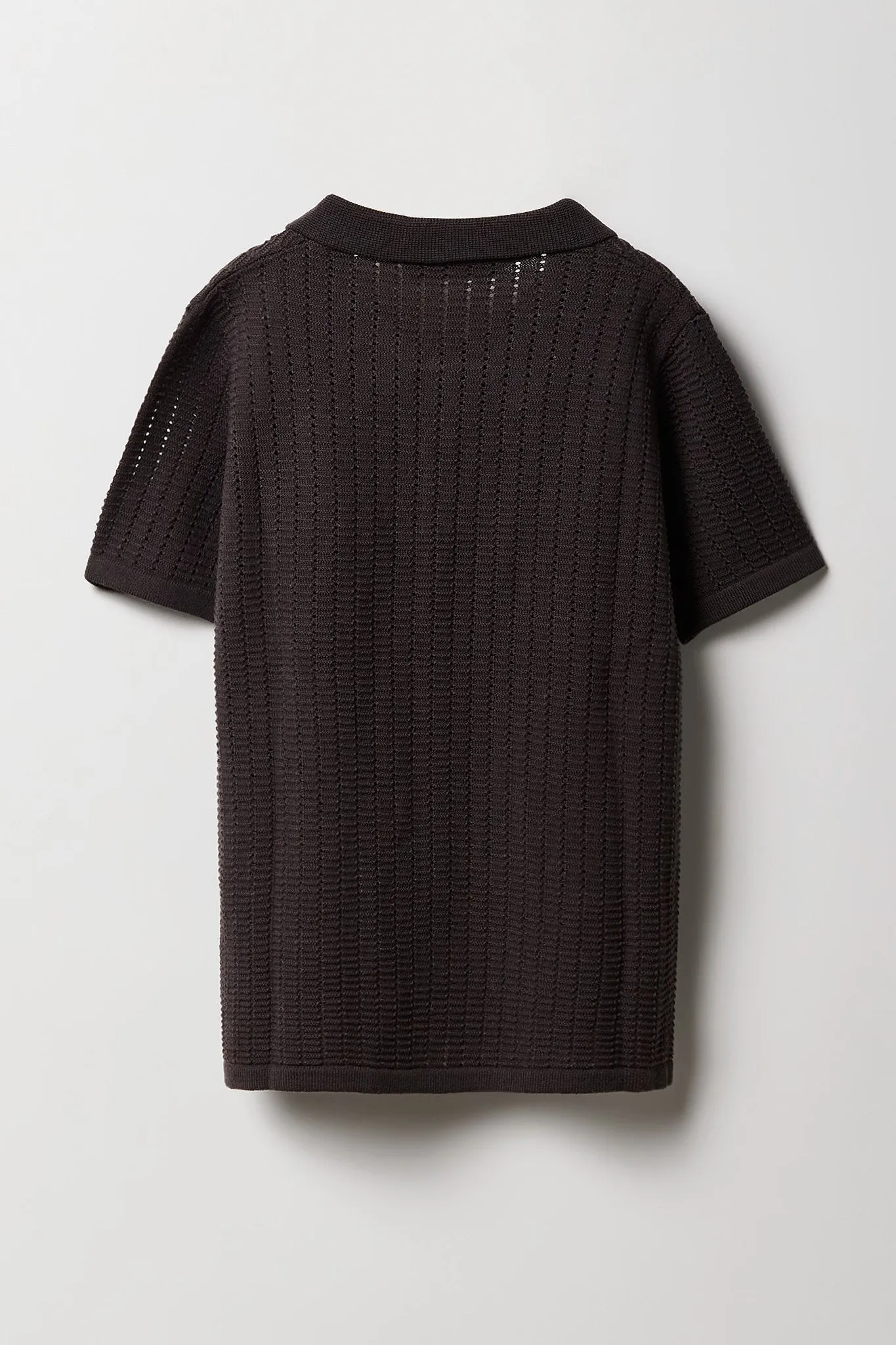 Boys Open Knit Button-Up Top sold by Urban Planet product image thumbnail 2