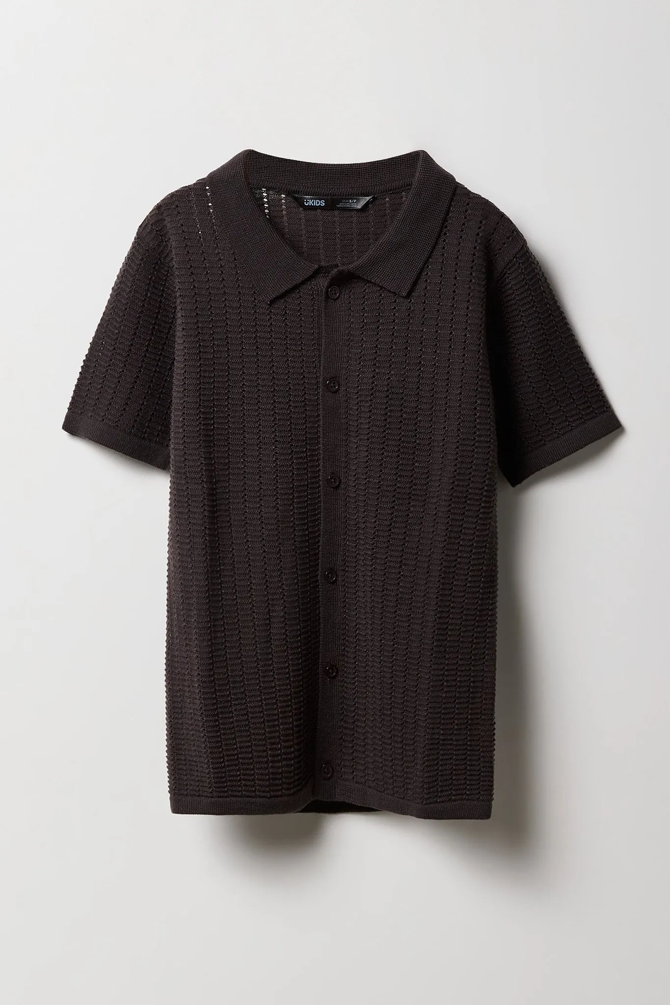 Haut boutonné en tricot ajouré pour garçon sold by Urban Planet