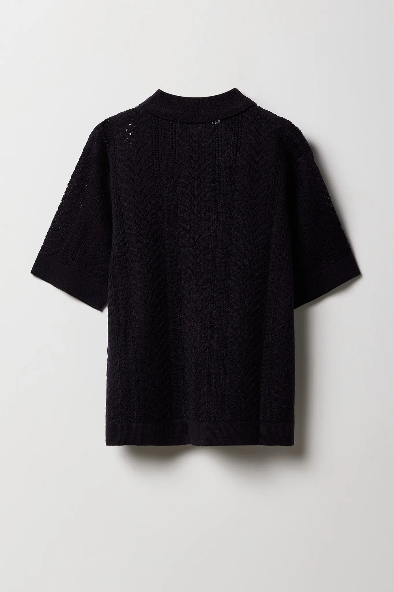 Haut boutonné en tricot ajouré avec motif pour garçon sold by Urban Planet product image thumbnail 4