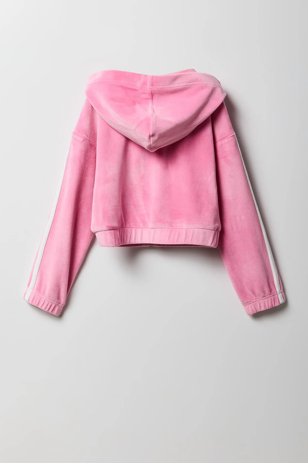 Girls Active Velour Zip-Up Hoodie sold by Urban Planet product image thumbnail 2