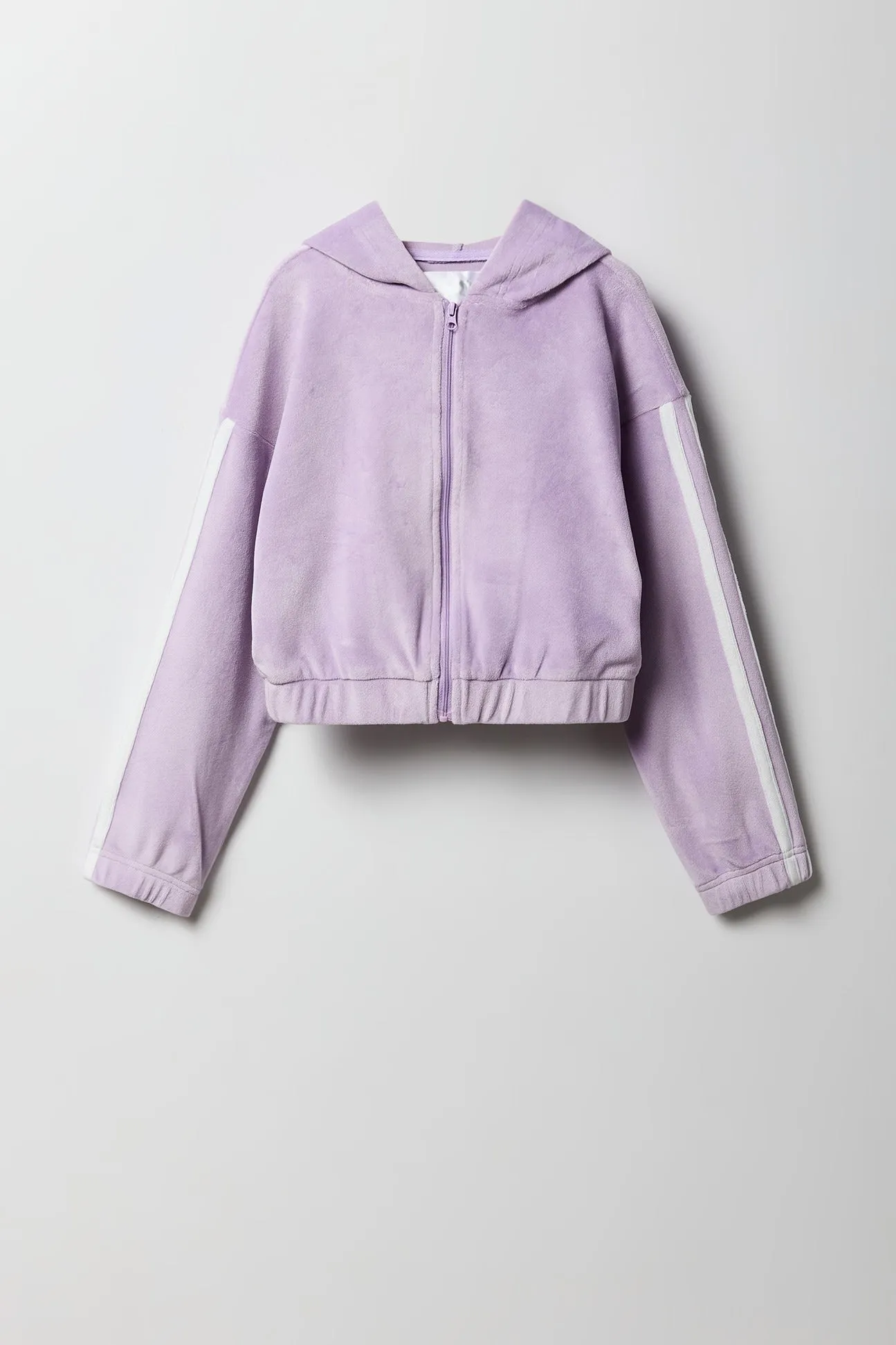 Girls Active Velour Zip-Up Hoodie sold by Urban Planet product image thumbnail 5