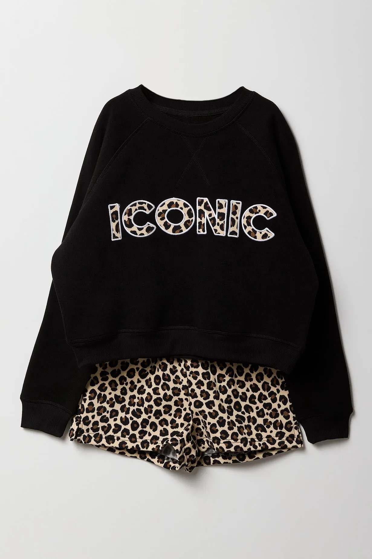 Girls Fleece Sweatshirt & Short 2 Piece Set sold by Urban Planet