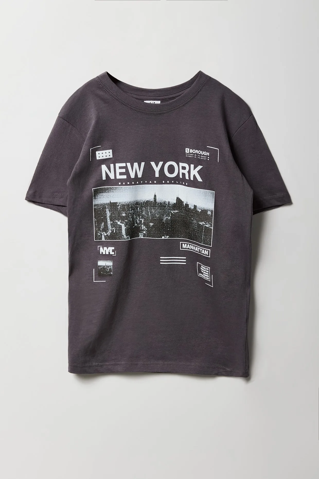 Boys NY Manhattan Graphic T-Shirt sold by Urban Planet