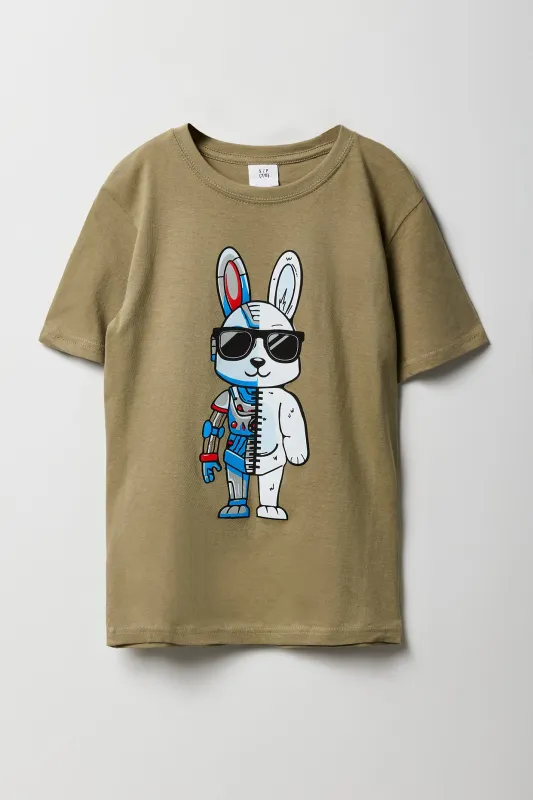T-shirt à imprimé Robo Bunny pour garçon sold by Urban Planet