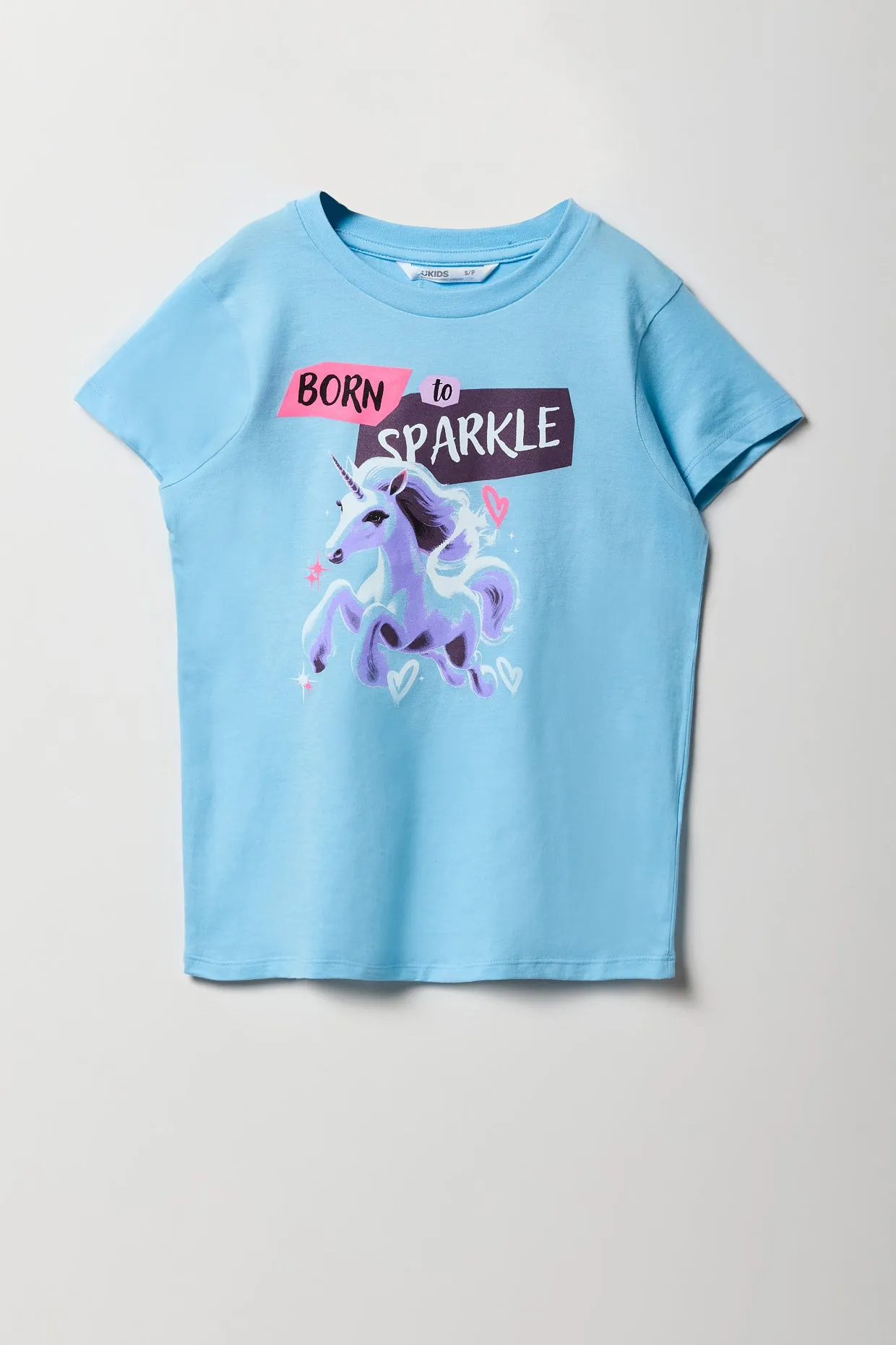 Girls Born to Sparkle Graphic T-Shirt sold by Urban Planet