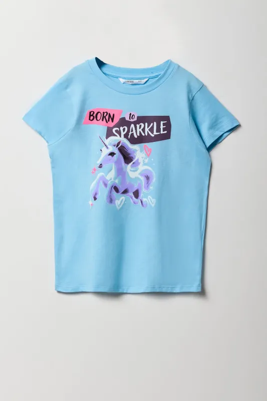 T-shirt à imprimé Born to Sparkle pour fille sold by Urban Planet