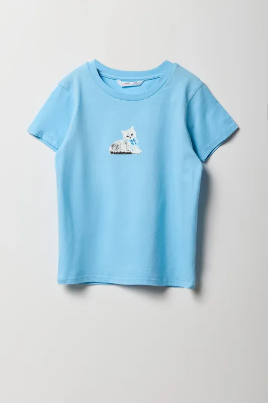 Girls Kitten Graphic T-Shirt sold by Urban Planet