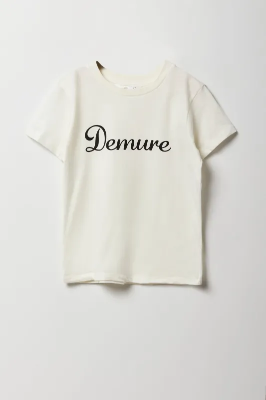 T-shirt à imprimé Demure pour fille sold by Urban Planet