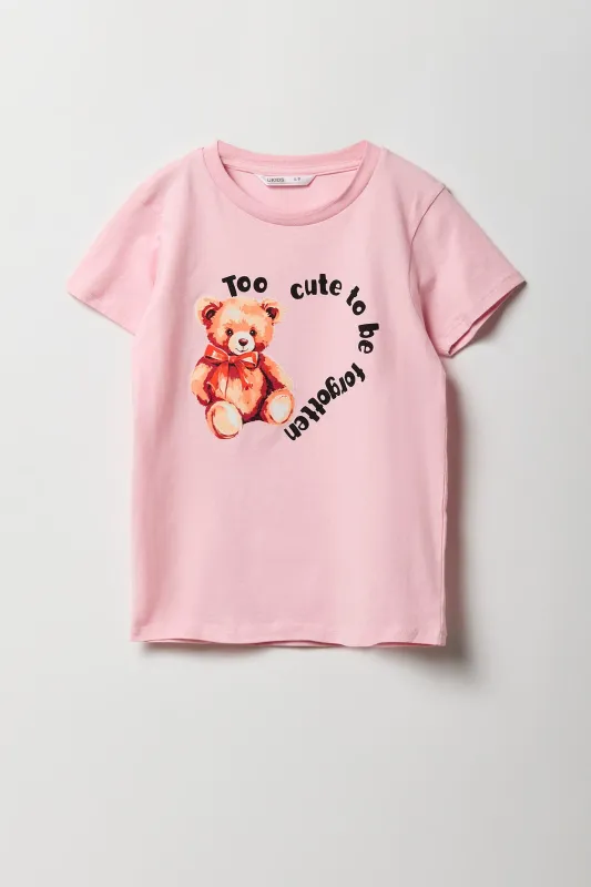 T-shirt à imprimé Too Cute pour fille sold by Urban Planet