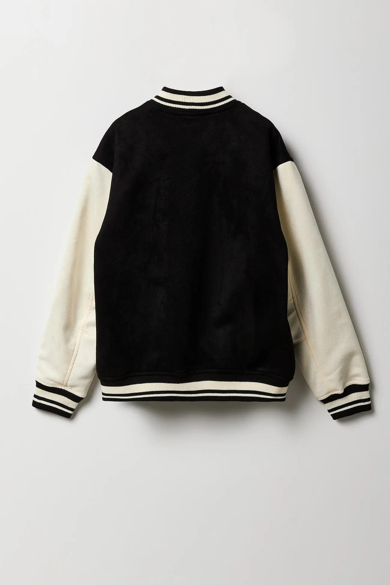 Boys Faux Suede Embroidered Varsity Jacket sold by Urban Planet product image thumbnail 4