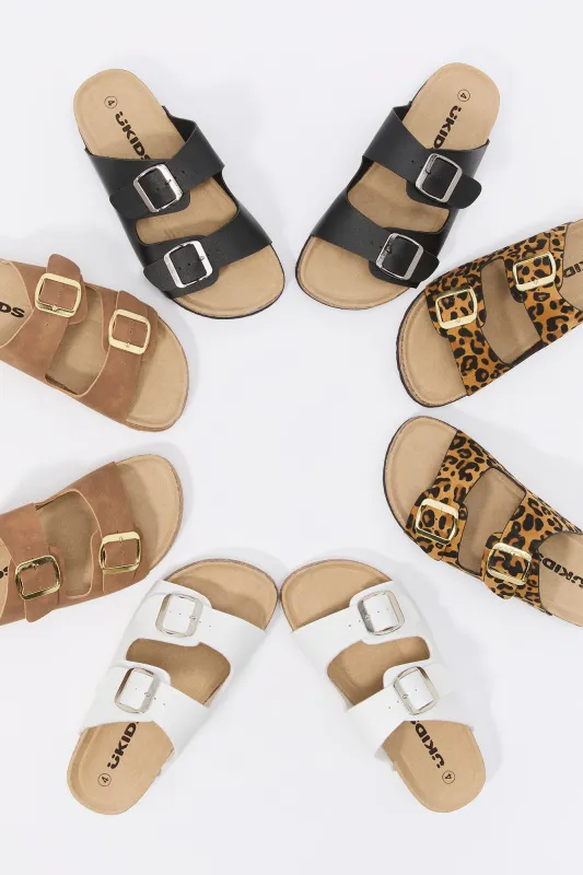 Girls Double Buckle Cork Sandal sold by Urban Planet