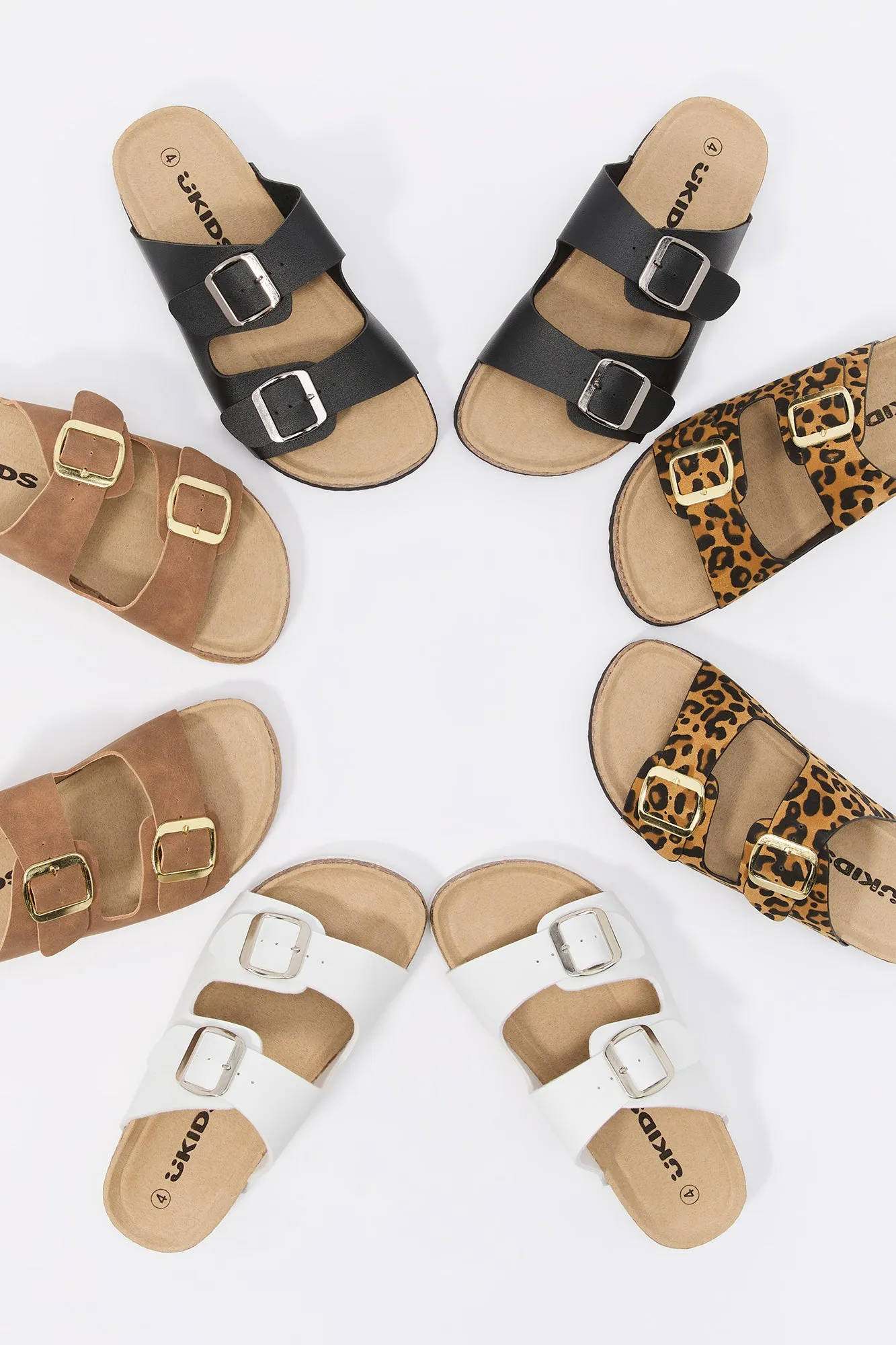 Sandales à semelles en liège avec boucles doubles pour fille sold by Urban Planet