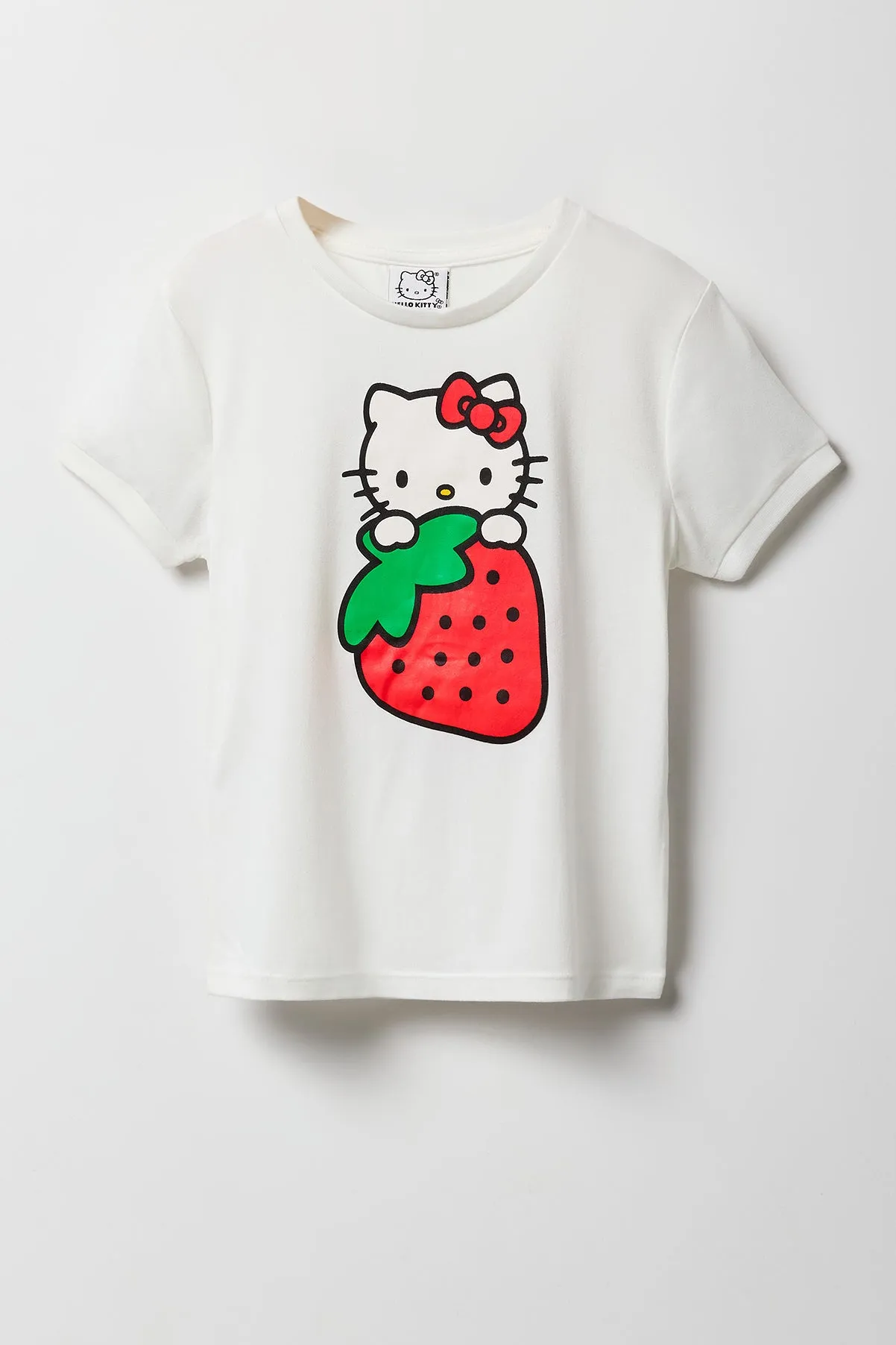 Ensemble pyjama avec t-shirt et short à imprimé Hello Kitty Strawberry pour fille sold by Urban Planet product image thumbnail 2