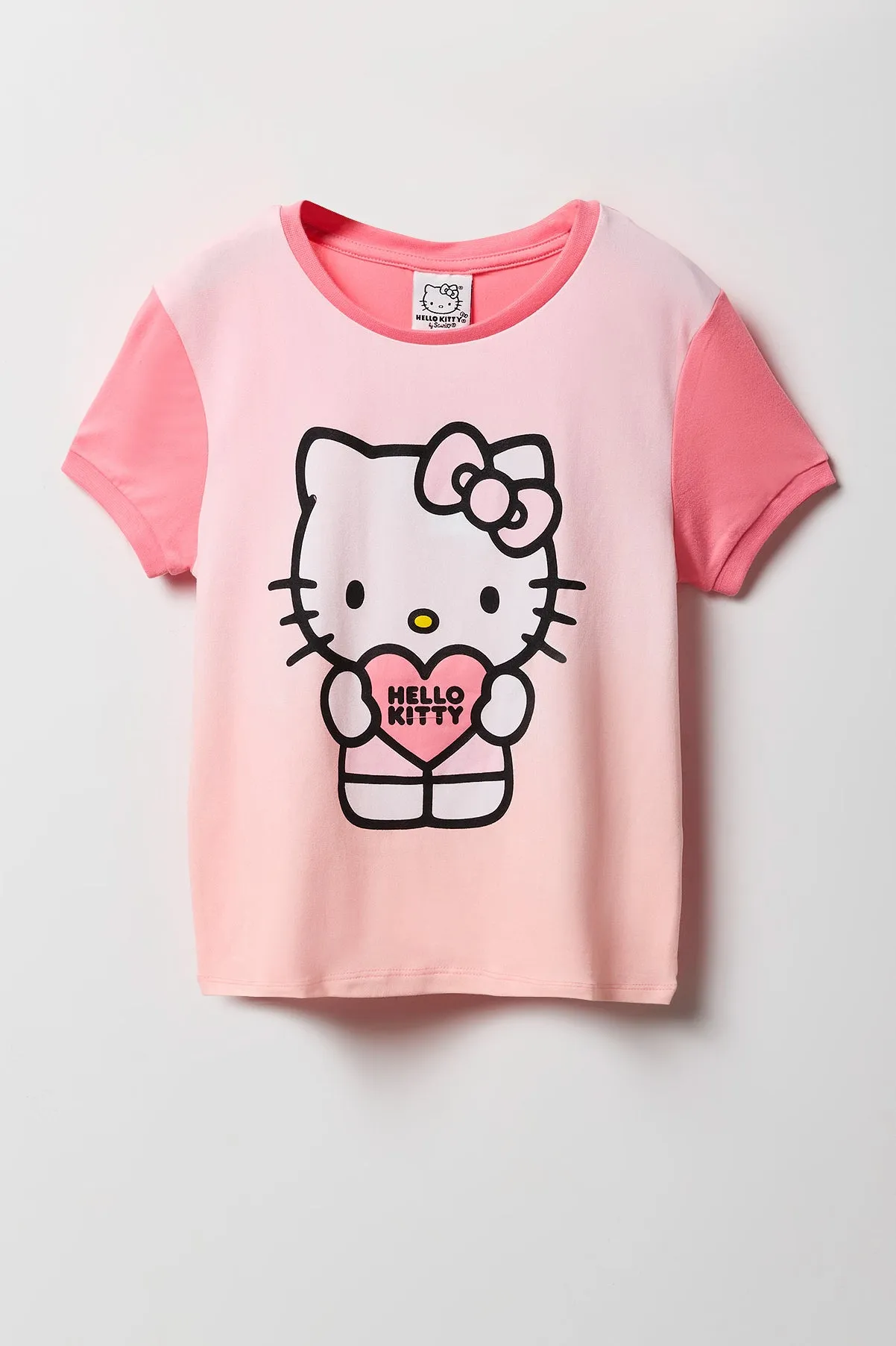 Ensemble pyjama avec t-shirt et short à imprimé Hello Kitty pour fille sold by Urban Planet product image thumbnail 2