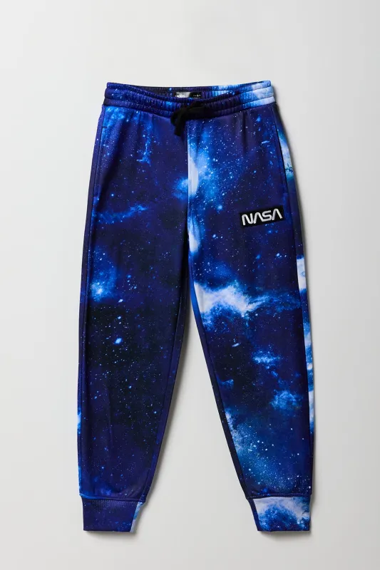 Boys NASA Patch Galaxy Print Jogger sold by Urban Planet