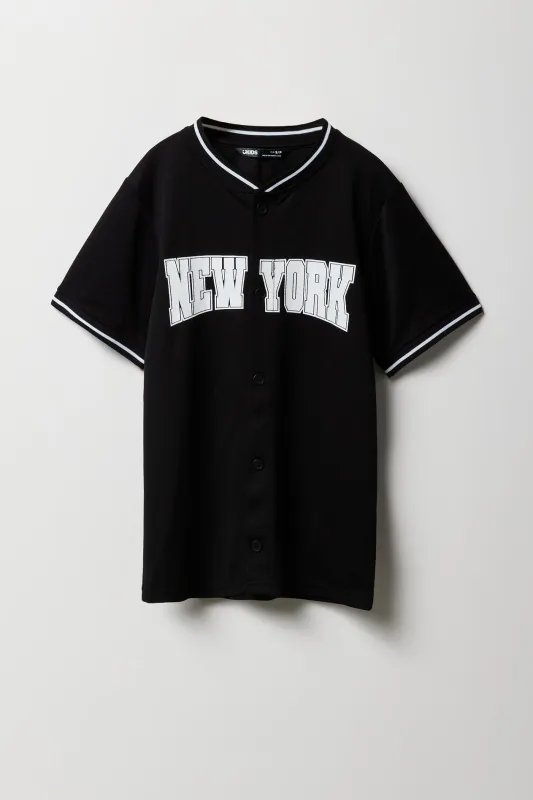 Boys Mesh City Graphic Baseball Jersey sold by Urban Planet