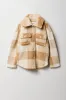 Girls Sherpa Plaid Shacket sold by Urban Planet