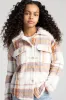 Girls Sherpa Plaid Shacket sold by Urban Planet