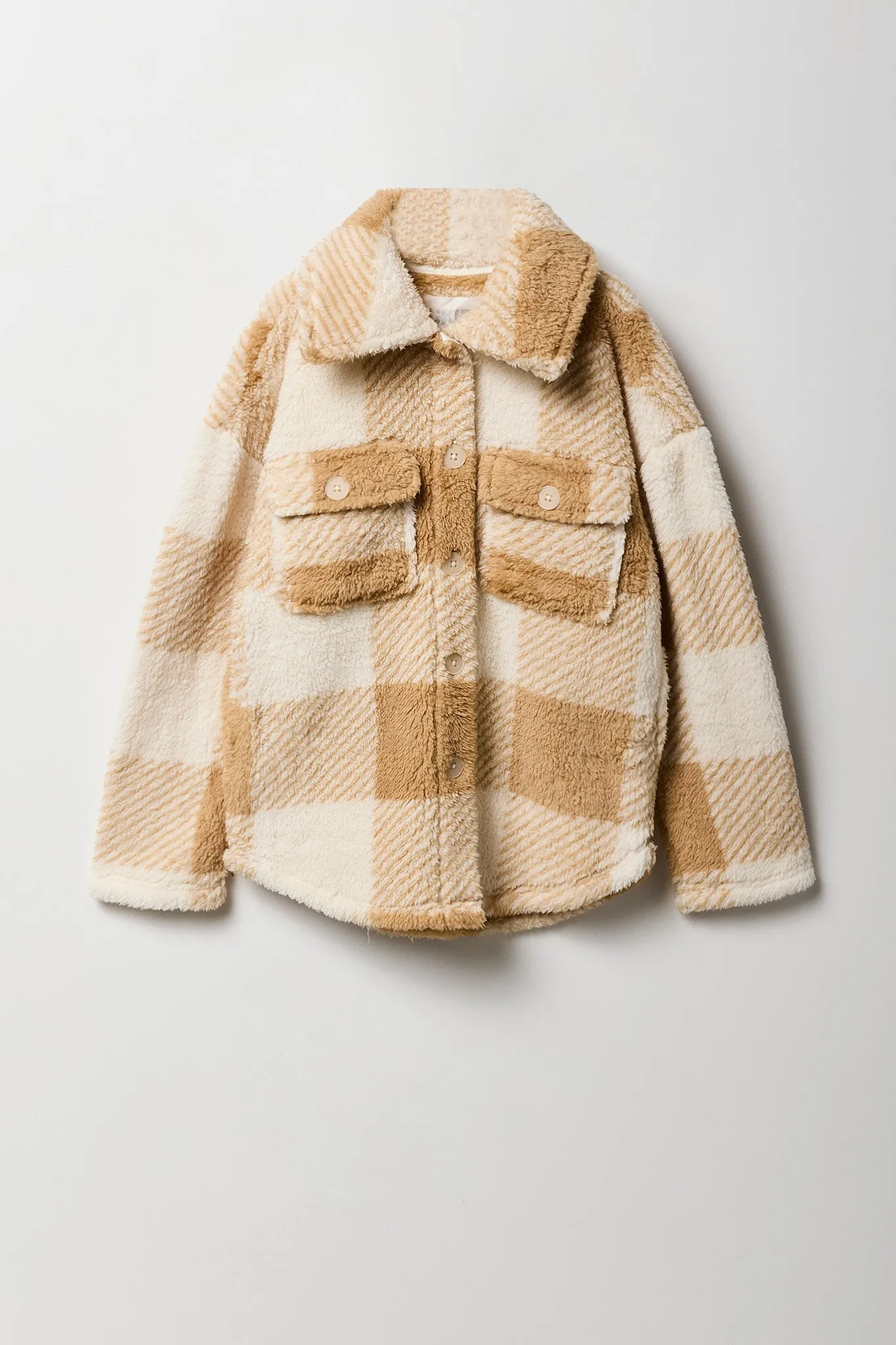 Surchemise en Sherpa à carreaux pour fille sold by Urban Planet product image thumbnail 4