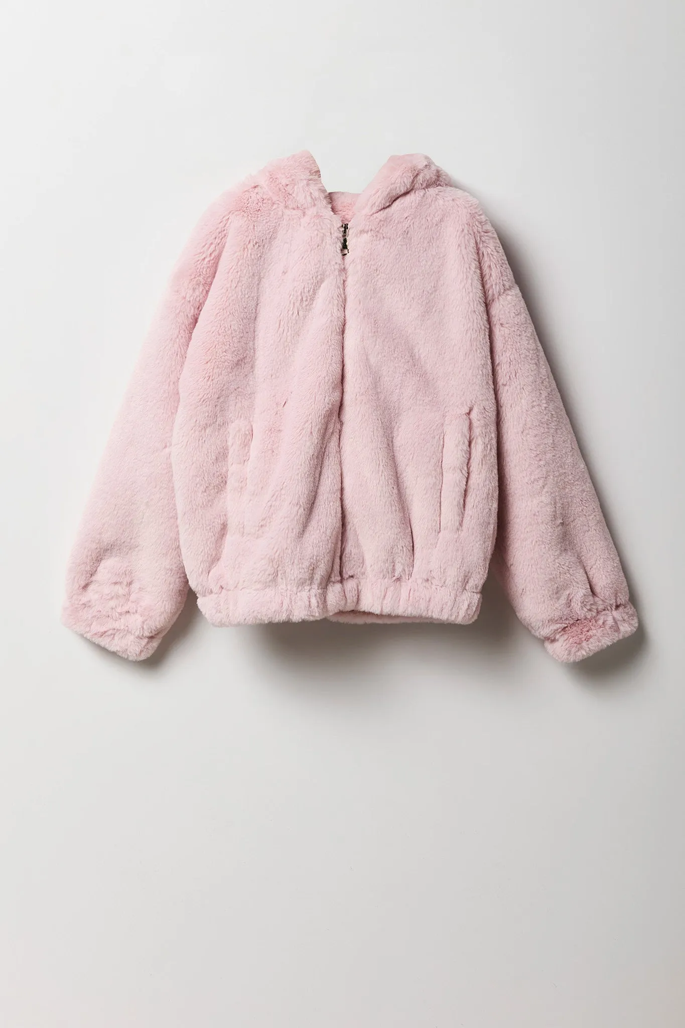 Girls Faux Fur Zip-Up Bomber sold by Urban Planet product image thumbnail 5