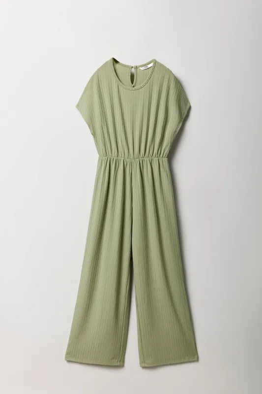 Girls Soft Ribbed Wide Leg Jumpsuit sold by Urban Planet