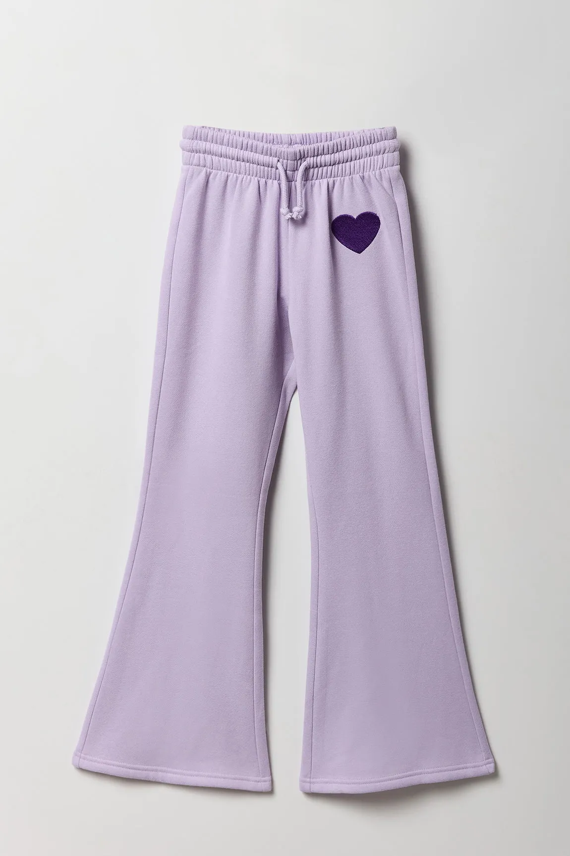 Pantalon d'entraînement en molleton à jambe évasée avec motif brodé pour fille sold by Urban Planet