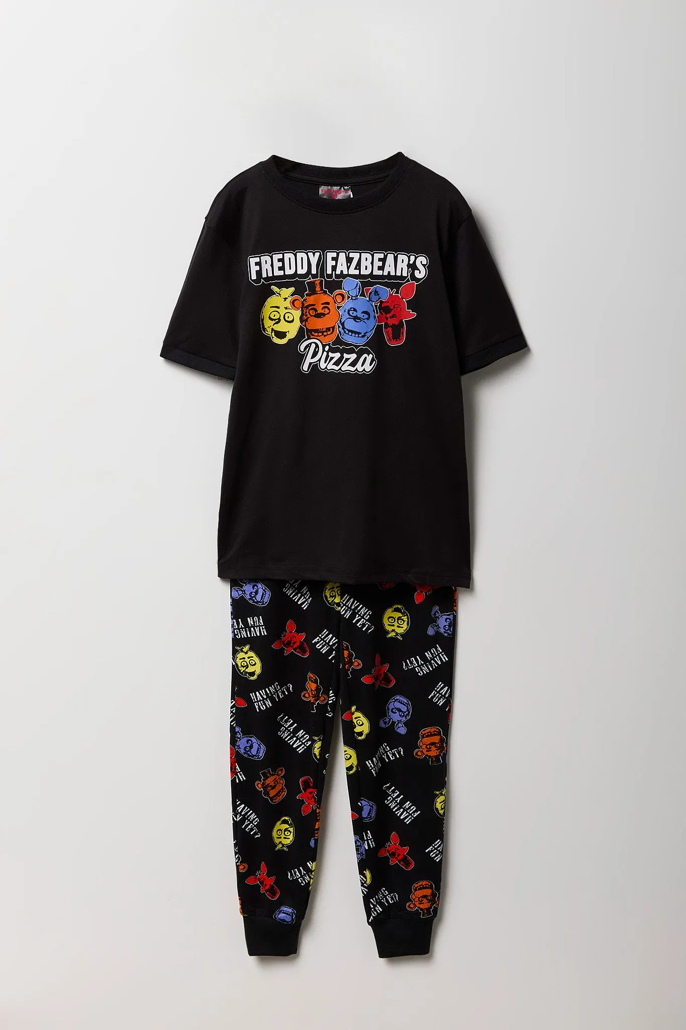 Boys Freddy Fazbear's Pizza T-Shirt & Jogger 2 Piece Pajama Set sold by Urban Planet