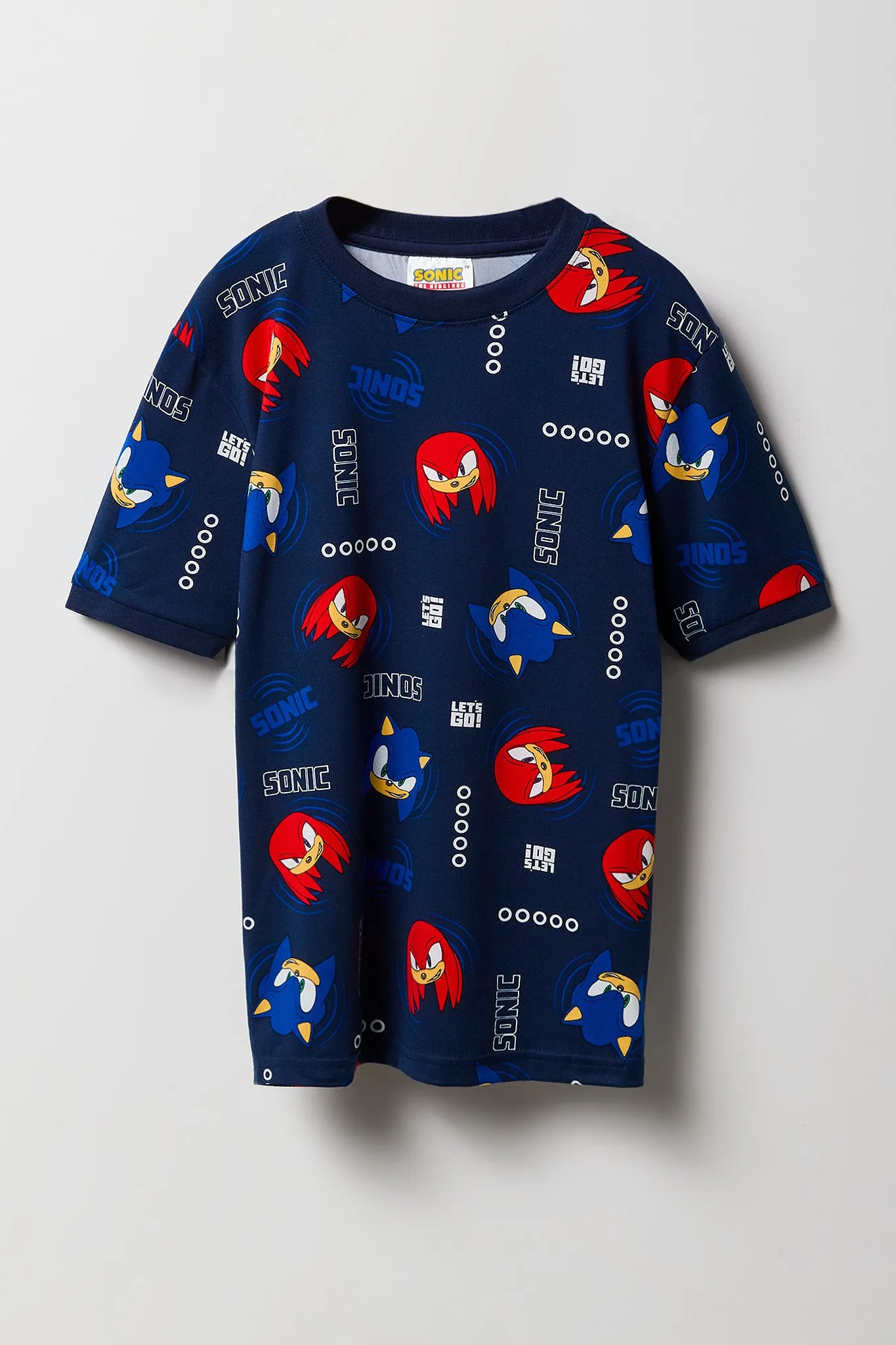 Boys Sonic & Knuckles T-Shirt & Jogger 2 Piece Pajama Set sold by Urban Planet product image thumbnail 2