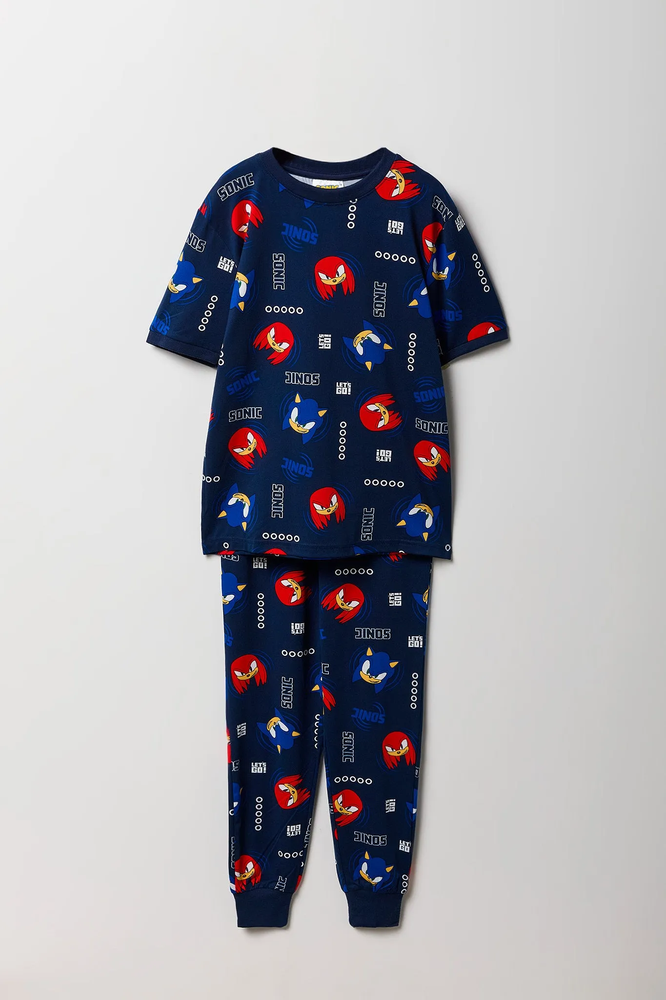 Boys Sonic & Knuckles T-Shirt & Jogger 2 Piece Pajama Set sold by Urban Planet